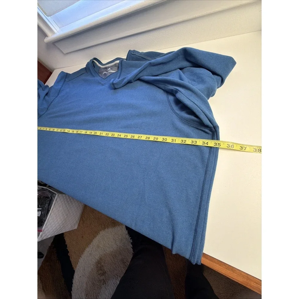 Tommy Bahama Sweater‎  Men 5XLB Blue Soft  Stretch Long Sleeve Shirt Outdoor